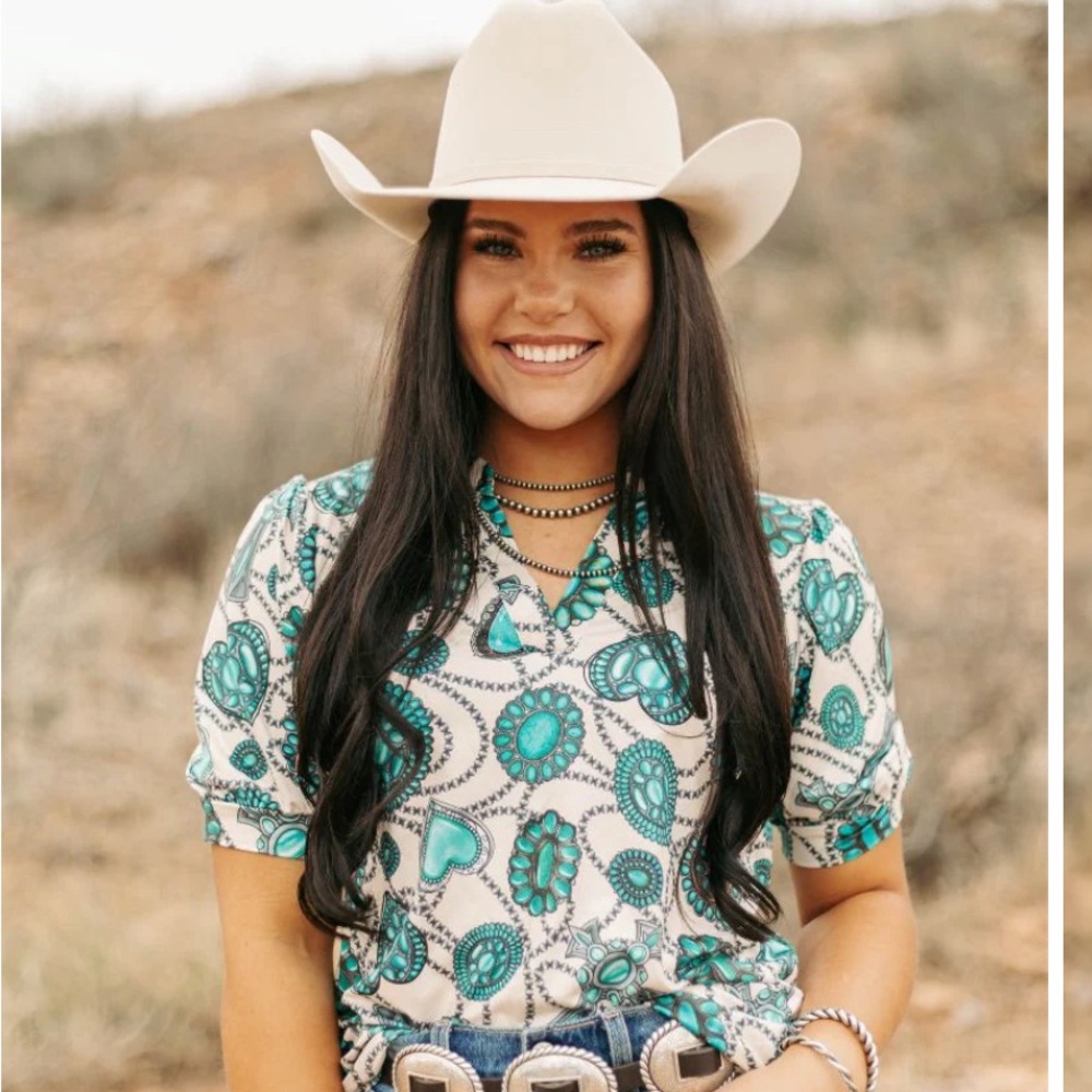 💎💎Sterling Kreek Navajo Country Western Top 💎💎